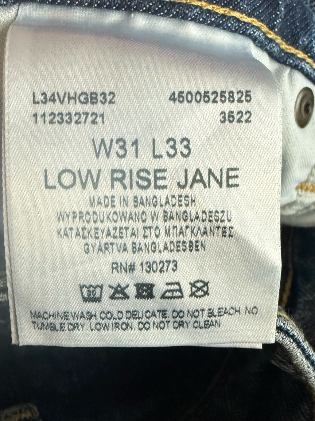 Lee Low Rise Jane Straight Leg New With Tags Blue Speed Color 31x33 — image 4 of 6